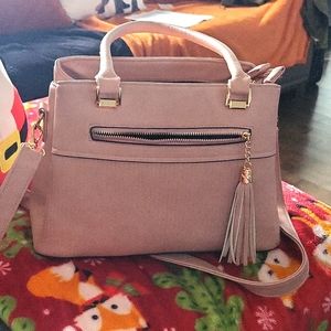 Purse crossbody handbag old pink gold